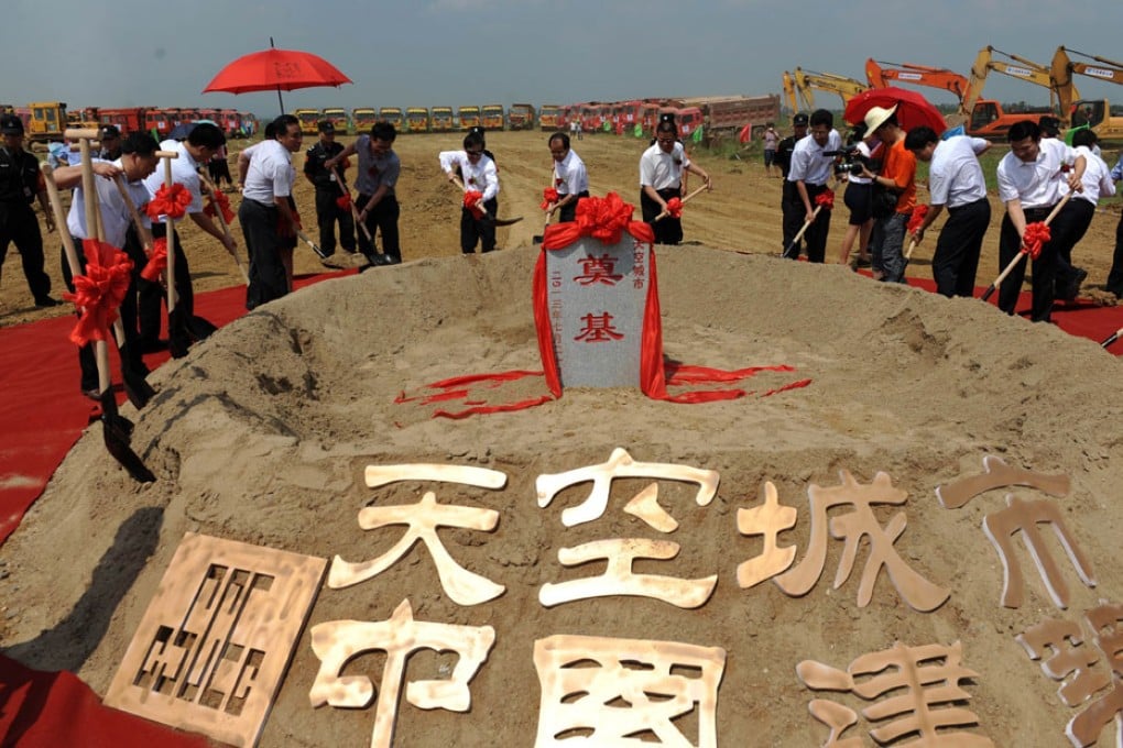 Work on the foundations of an 838-metre skyscraper in China which will be the world's tallest building has started. Photo: AFP