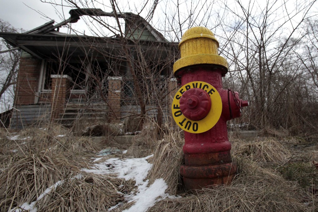 In parts of Detroit, fire hydrants don’t work and infrastructure is disintegrating. Photo: Reuters