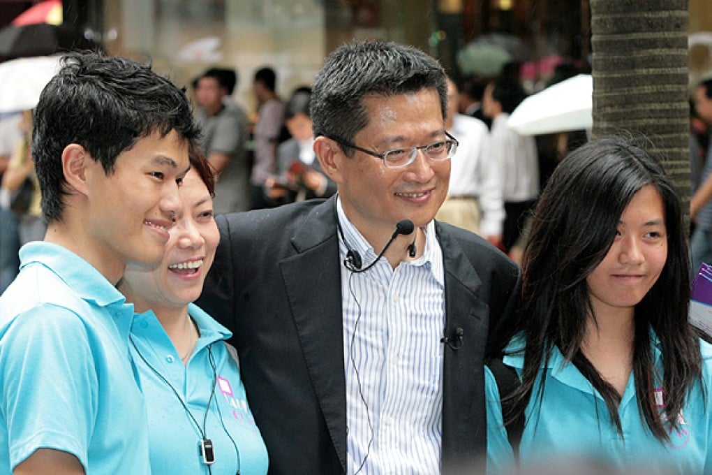 Paul Chan with son Tian-hsing (left), wife Frieda and daughter Joyce Chan (right). Photo: SCMP Pictures