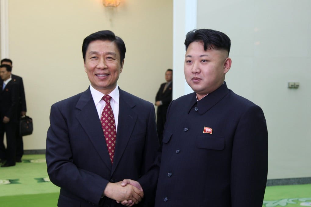 Kim Jong-un meets with visiting Chinese Vice President Li Yuanchao in Pyongyang on Thursday. Photo: Xinhua