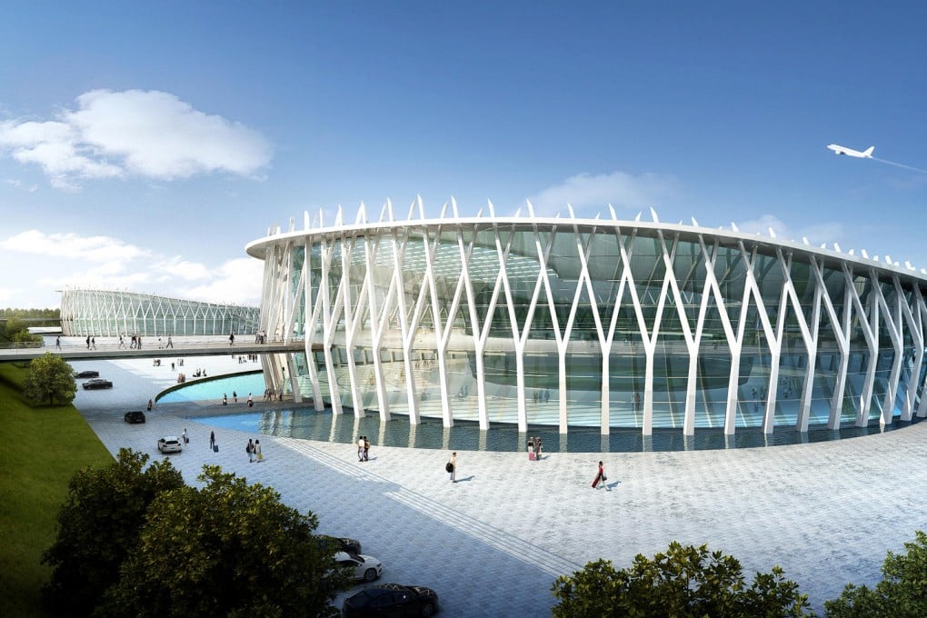 Artist conception of the Kumgang Tourism airport in North Korea.