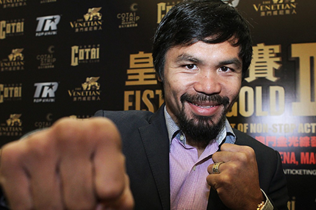 Manny Pacquiao faces Brandon Rios in Macau in November. Photo: Edward Wong