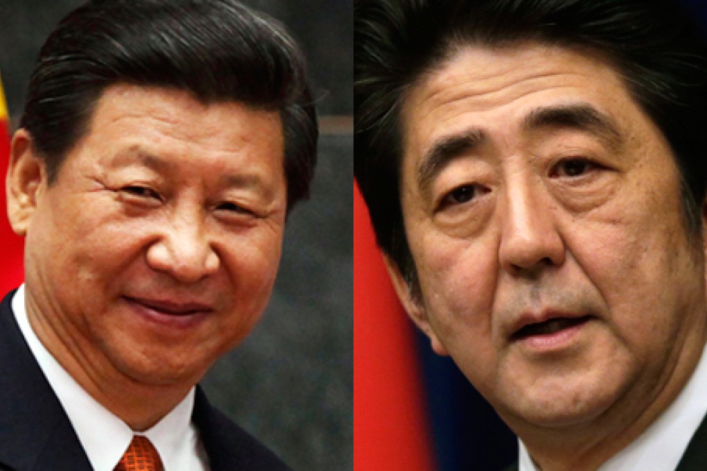 China's President Xi Jinping (left) and Japan's Prime Minister Shinzo Abe. Photo: Reuters