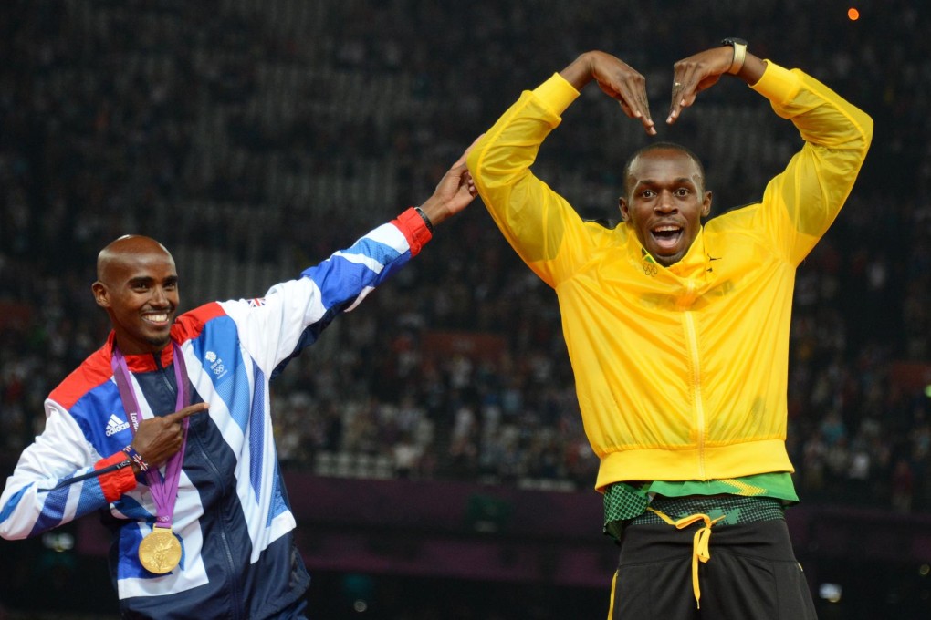 Usain Bolt accepts Mo Farah's challenge to run a race for charity. Photo: AFP