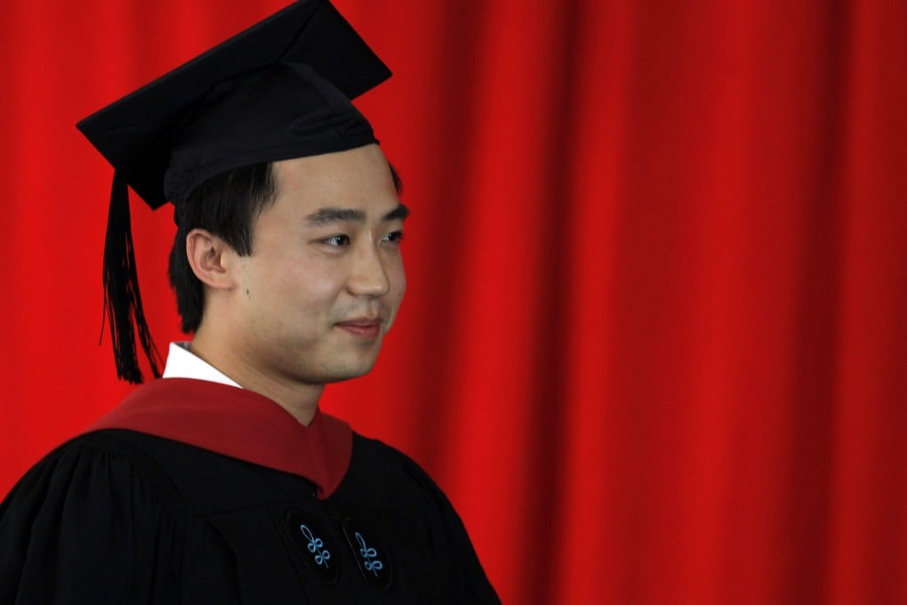 Bo Guagua, son of fallen Chinese politician Bo Xilai, receives his masters degree at Harvard University in Cambridge, in May 2012. Photo: Reuters