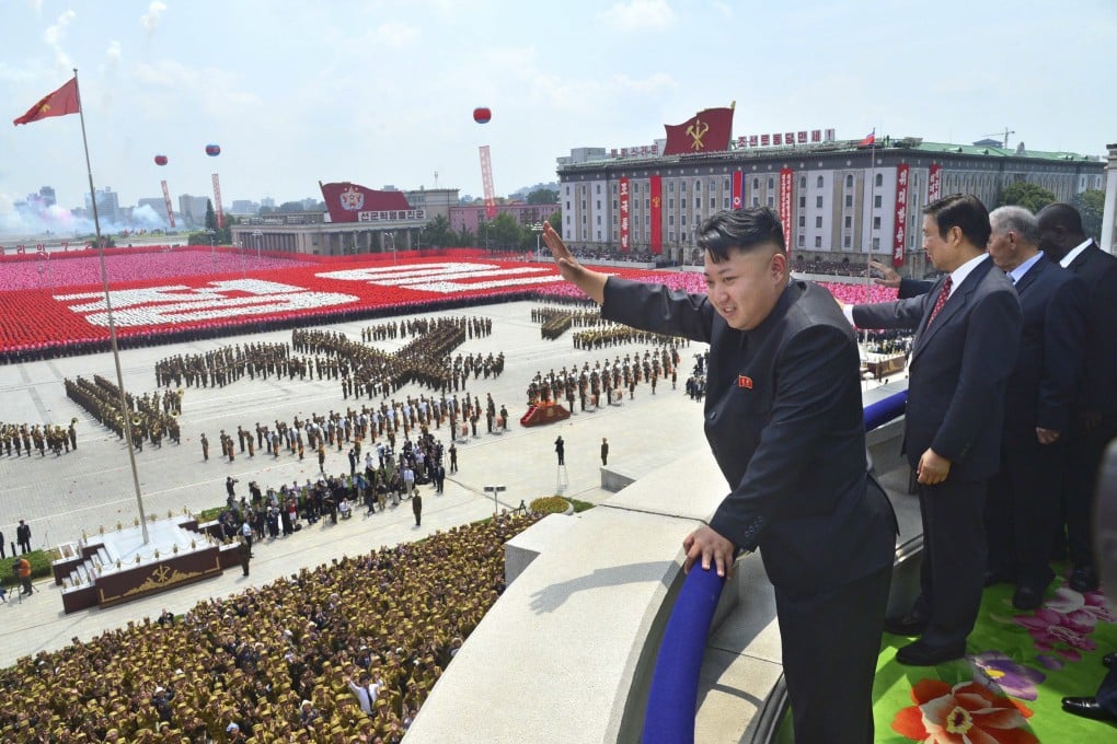 North Korean leader Kim Jong-un waves during a parade in Pyongyang. Photo: Reuters
