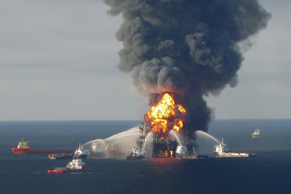 An explosion on a rig in the Gulf of Mexico killed 11 crewmen, and caused the largest oil ppill in US history. Photo: Reuters