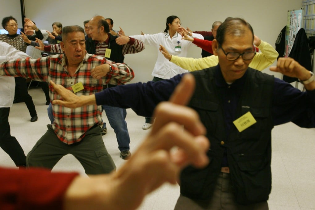 Small group qigong class for recovered cardiac patients. Photo: SCMP