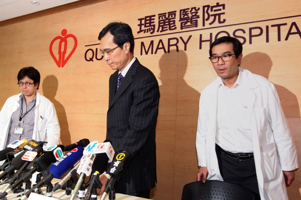 Doctors apologised for transplanting a wrong heart to female patients at Queen Mary Hospital in May. Photo: May Tse