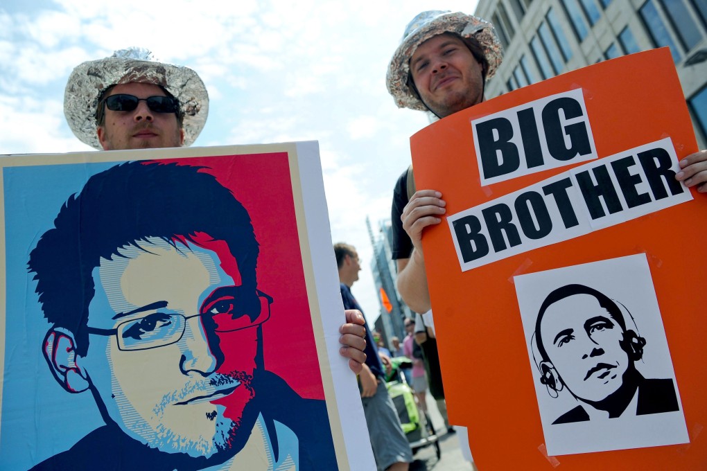 Protesters rally to support US whistle-blower Edward Snowden in Hanover, Germany, last week. Photo: EPA