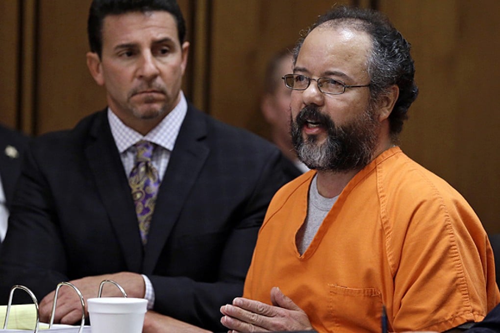 Ariel Castro speaks in court as his defence attorney Craig Weintraub looks on. Photo: AP