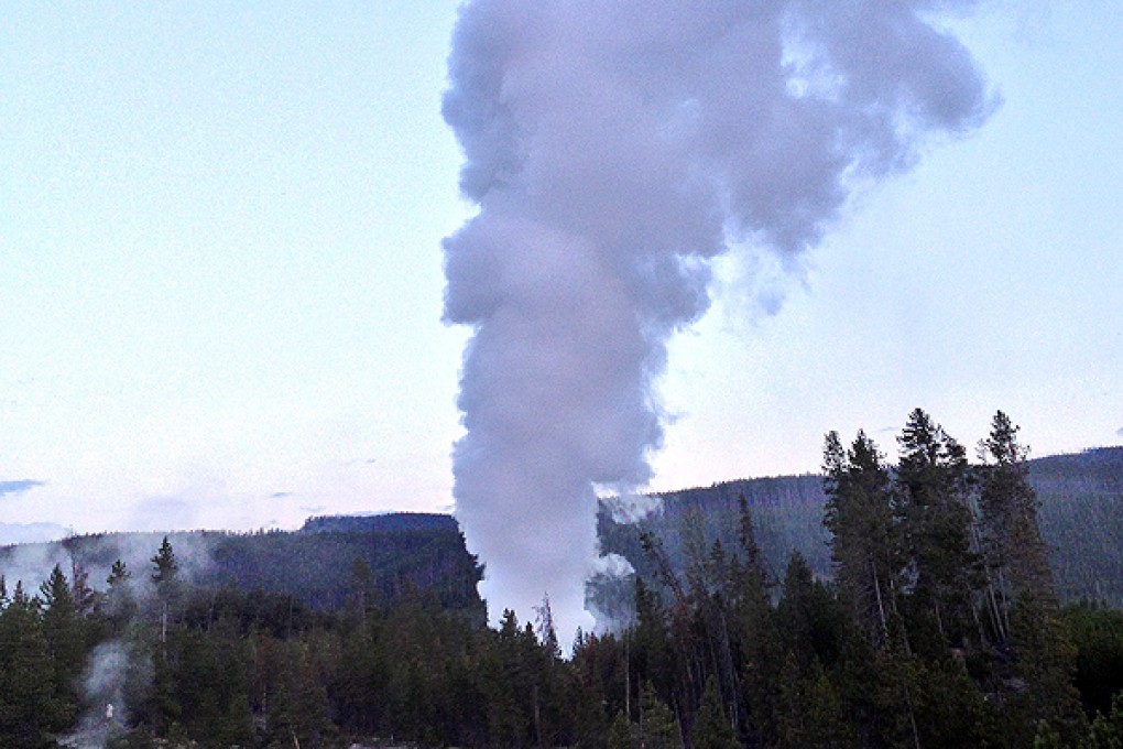 Yellowstone's Steamboat Geyser. Photo: AP