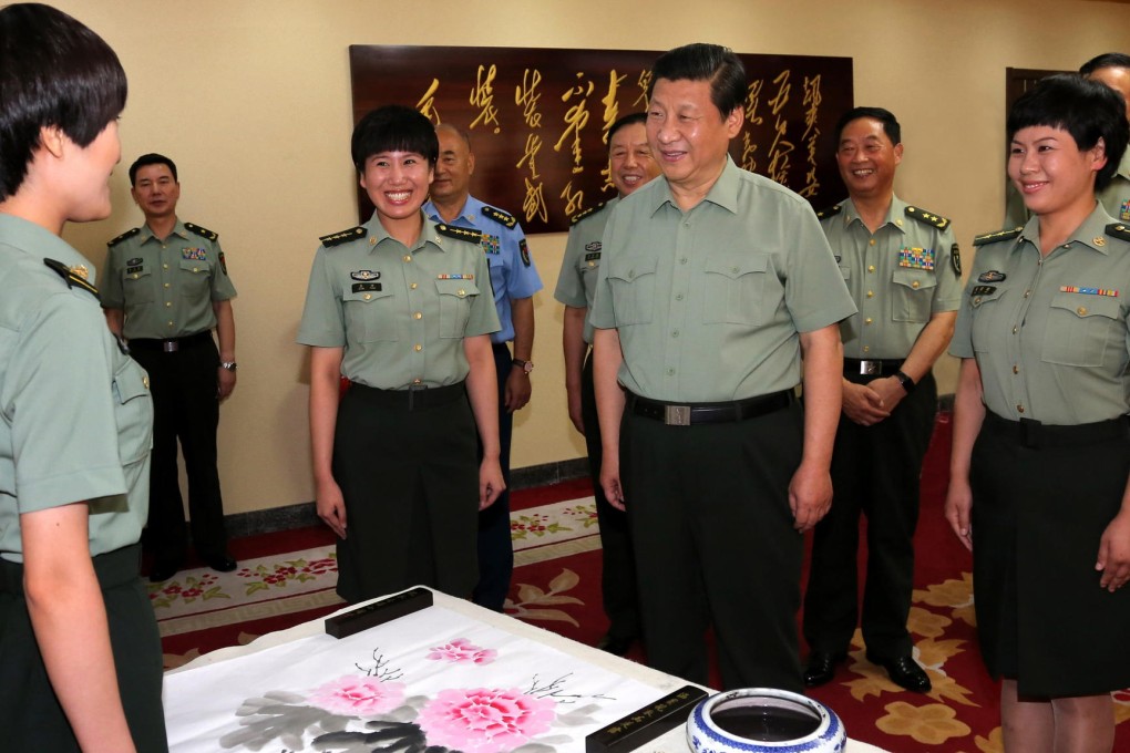 President Xi Jinping tours the Beijing Military Area Command last Monday. Photo: SCMP
