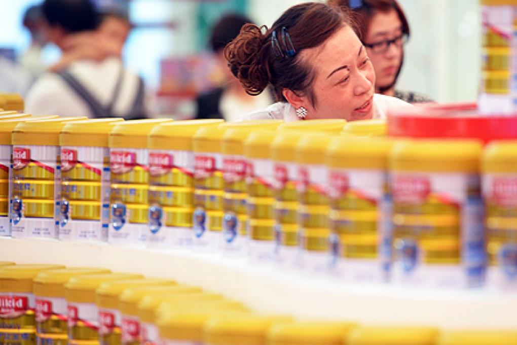 Baby formula on display at a Shanghai expo. Nearly 90 per cent of China’s US$1.9 billion in milk powder imports last year originated in New Zealand. Photo: AFP