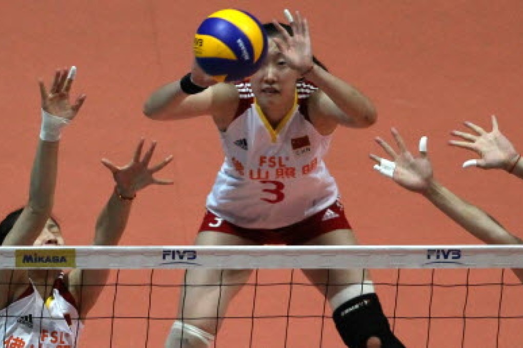 China's women volleyball team. Photo: Felix Wong