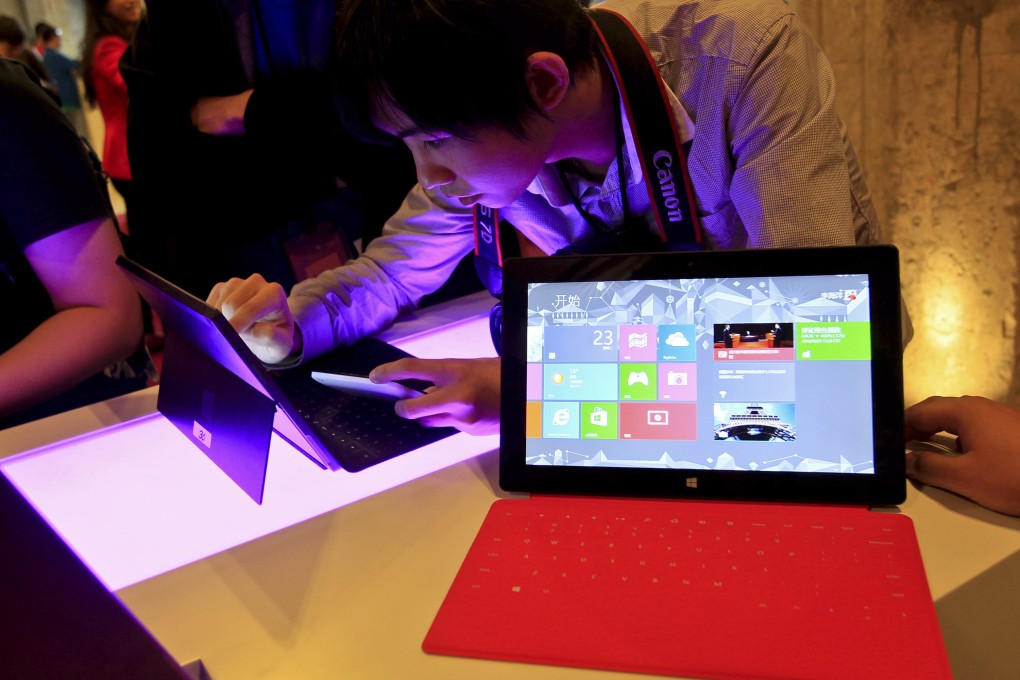 Weak tablet sales forced Microsoft to take a US$900 million charge in the fourth quarter. Photo: AP