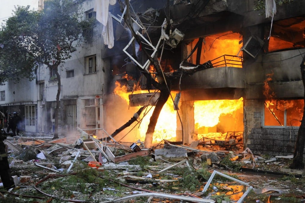 The blast destroyed the front and back facades. Photo: AP