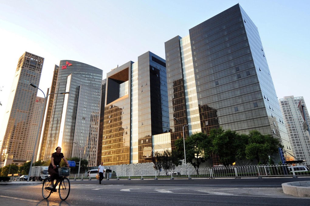 The growth of Beijing's services sector is increasing its demand for grade-A office space. Photo: AFP