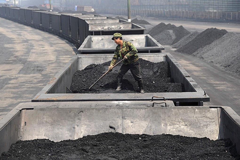China’s commitment to a domestic 2020 carbon target backs up forecasts of weakening growth in carbon emissions and coal demand. Photo: AP
