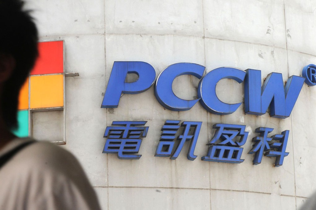 PCCW's consolidated net profit reached HK$856 million in the first half. Photo: AFP