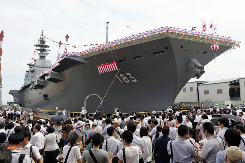 Japan's new warship "Izumo". Photo: AP