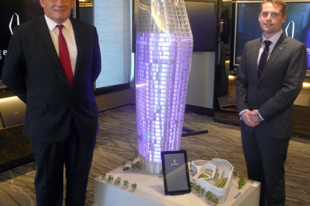 St George's Mark Griffiths (left) and Ashley Osborne, of Colliers International, at the Asian roadshow launch. Photo: SCMP