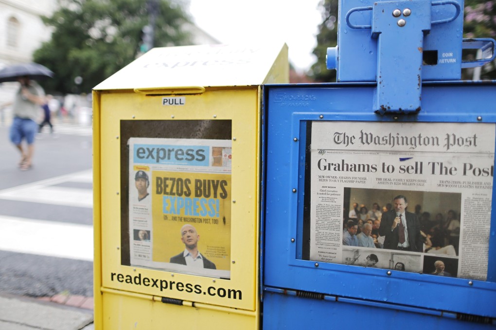 Amazon's Jeff Bezos' pruchase of the Washington Post for US$250 million has created quite some buzz. Photo: Reuters