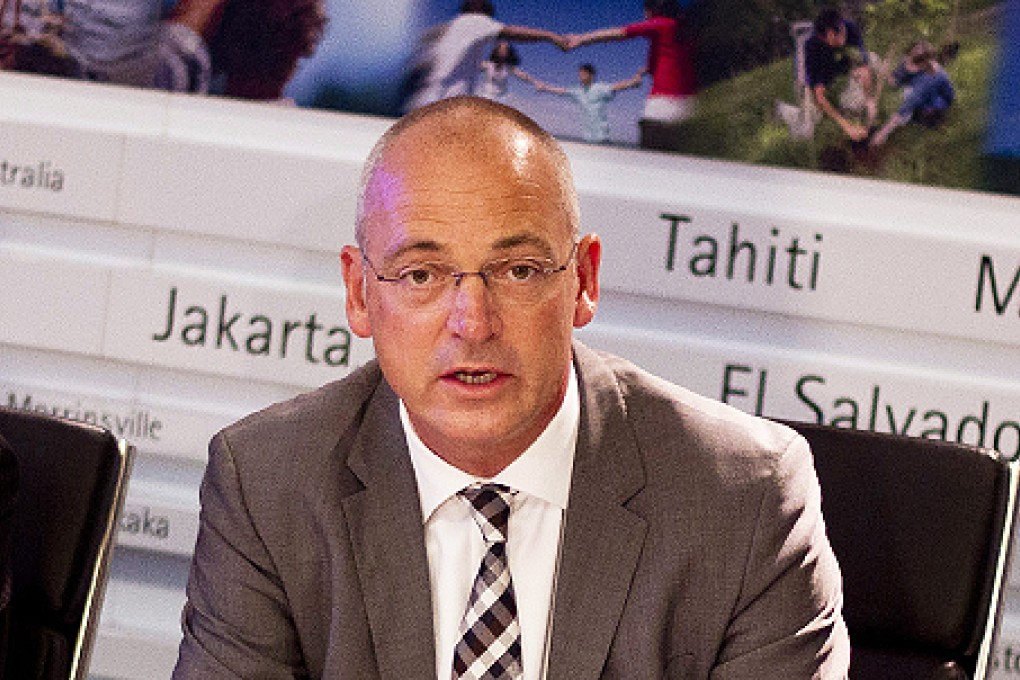 Fonterra chief executive Theo Spierings attends a press conference in Auckland, New Zealand on Wednesday. Photo: AP