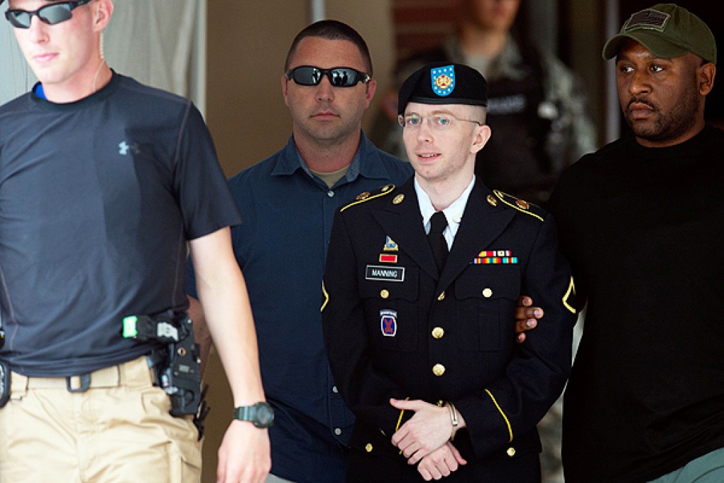 Bradley Manning leaves a military court in Fort Meade, Maryland. Photo: AFP