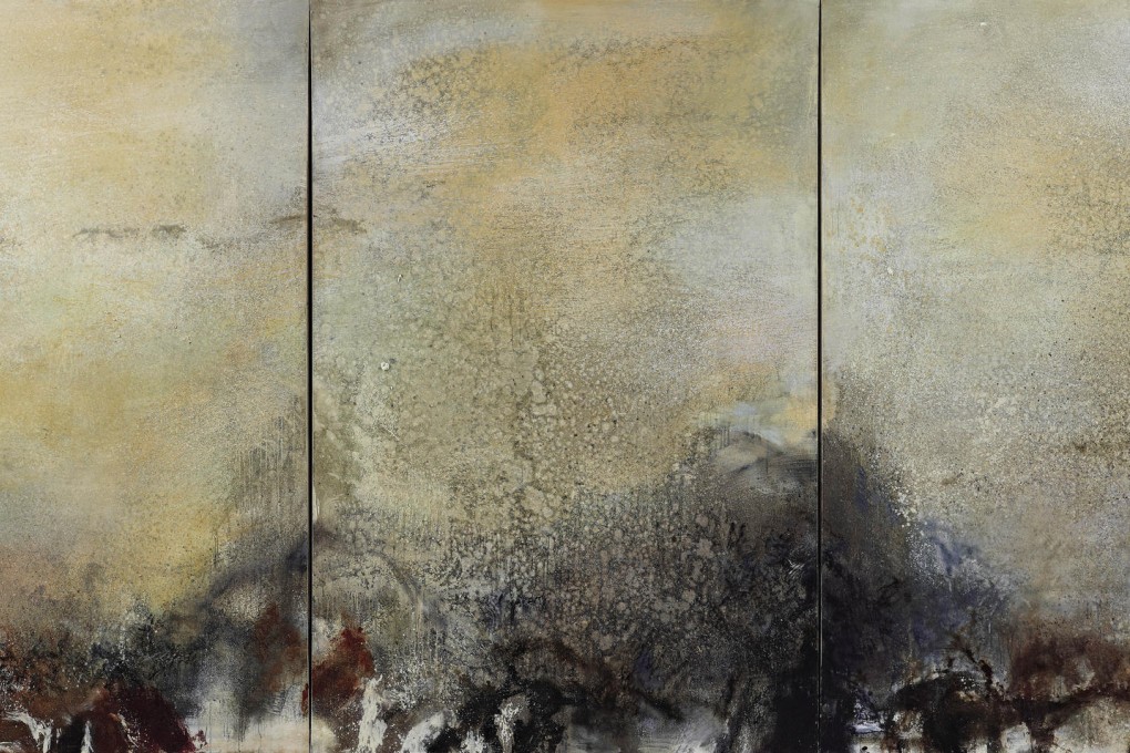 Zao Wou-ki's rare triptych, 15.1.82