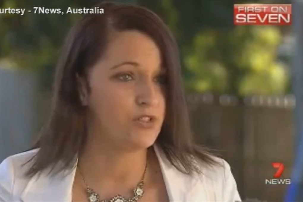 Stephanie Banister, a candidate for Australia’s anti-immigration One Nation party, dropped out of the election race on Saturday. Photo: screenshot from Australian TV.