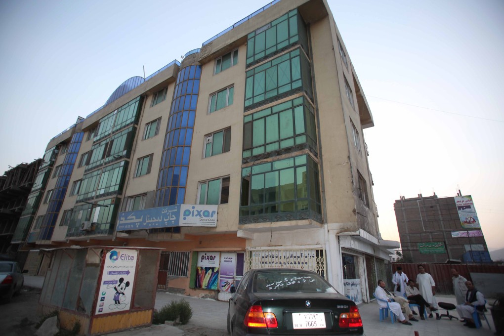 The building where three Chinese citizens and an Afghan were killed. Photo: Xinhua
