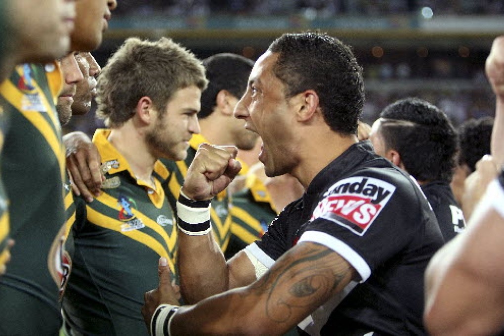 Benji Marshall (centre), former New Zealand rugby league captain. Photo: Reuters