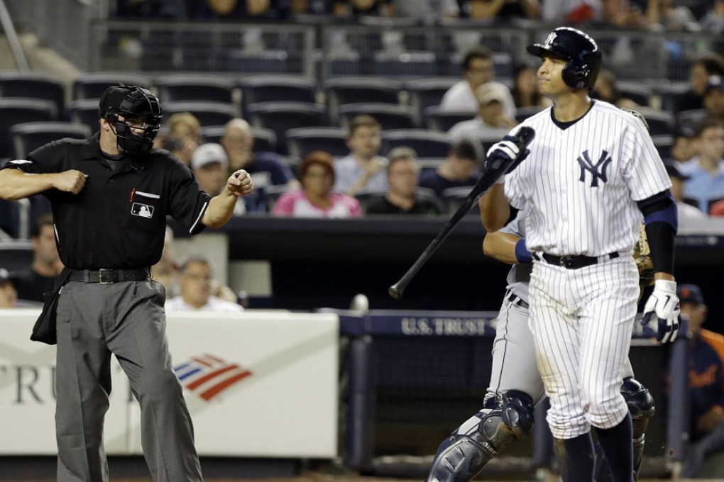 Alex Rodriguez in action against the Detroit Tigers as he faces the prospect of a lengthy ban for doping. Photo: AP