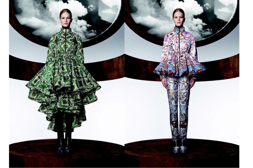 Mary Katrantzou gets down with down in her red-hot winter capsule collection.