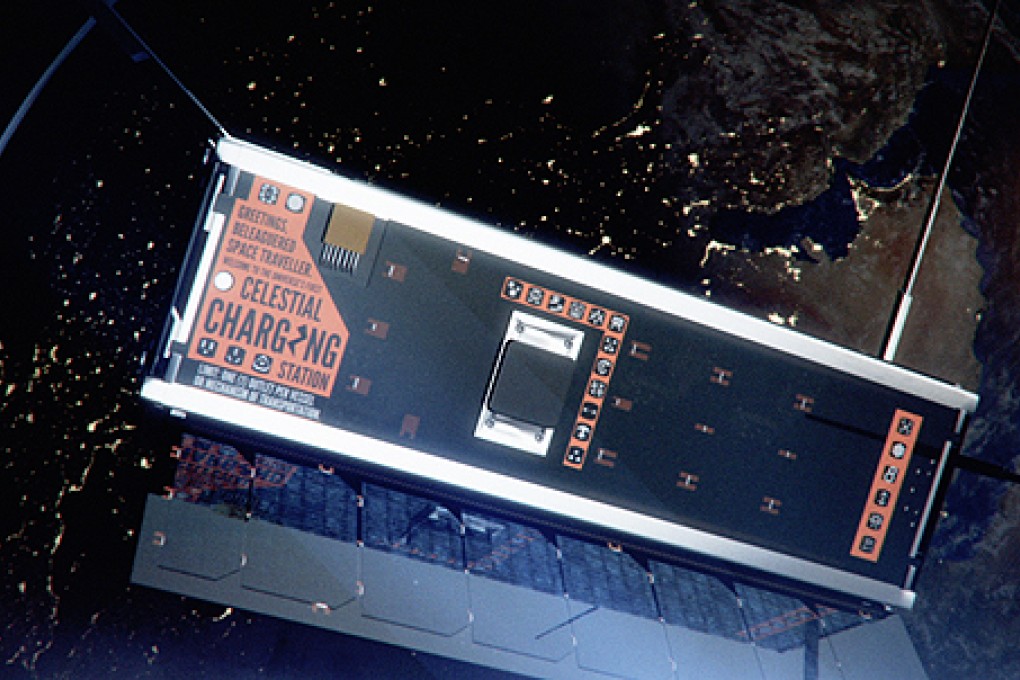 The small satellite that will monitor atmospheric conditions and send back photos and other information. Photo: AP