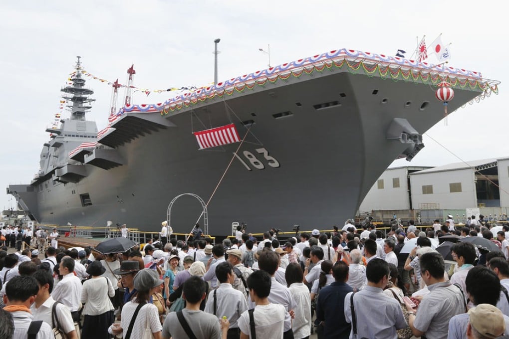 Japan's new warship "Izumo". Photo: AP