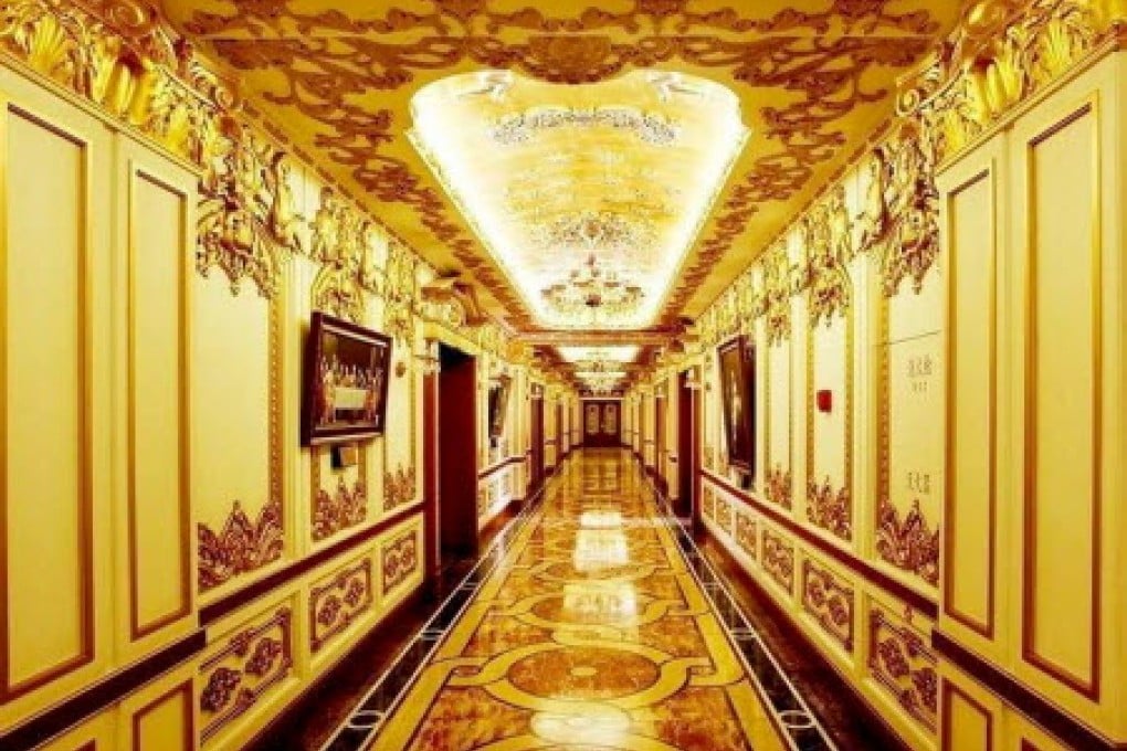 The extravagant Palace of Versailles-style offices of the Harbin Pharmaceutical Group in Heilongjiang. Photo: AFP