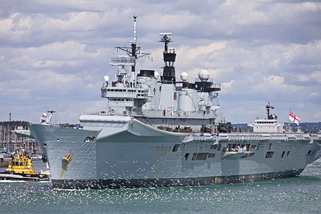 The British helicopter carrier HMS Illustrious leaves Portsmouth for the Mediterranean. One British vessel will visit Gibraltar. Photo: AFP