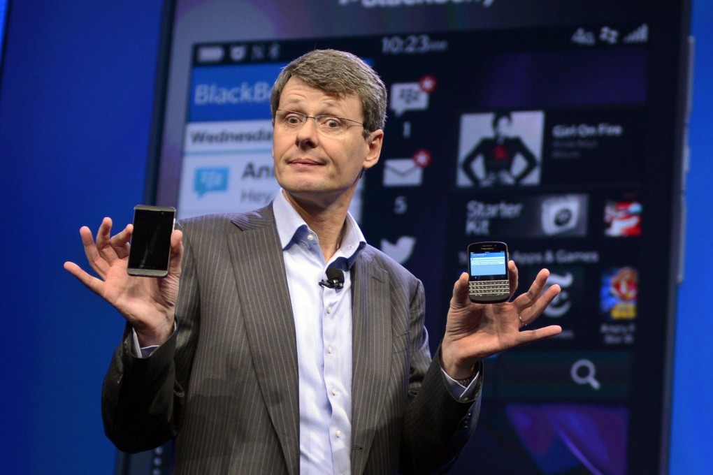 Thorsten Heins unveiled new phones in January. Photo: AFP
