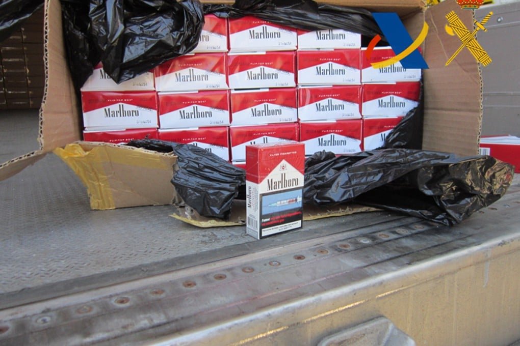 The counterfeit Marlboro cigarettes were destined for France, authorities believed. Photo: AFP