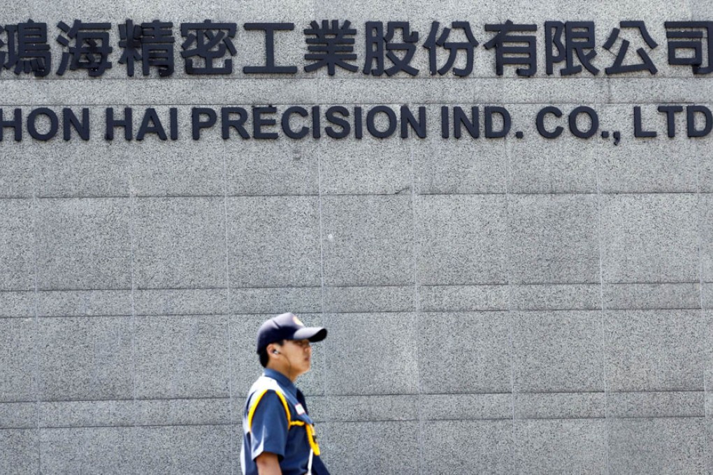 Hon Hai's operating margin improved four basis points to 2.1 per cent from the previous quarter. Photo: Reuters