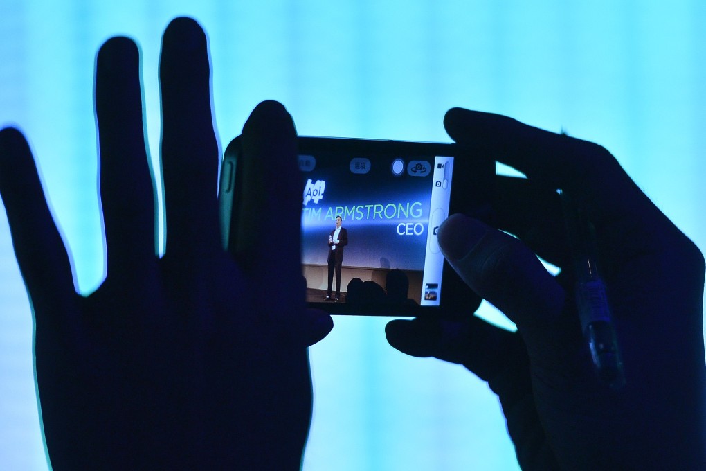 AOL Tim Armstrong, filmed here during a presentation in London, has been widely criticised for firing an employee in front of 1,000 workers. Photo: Reuters