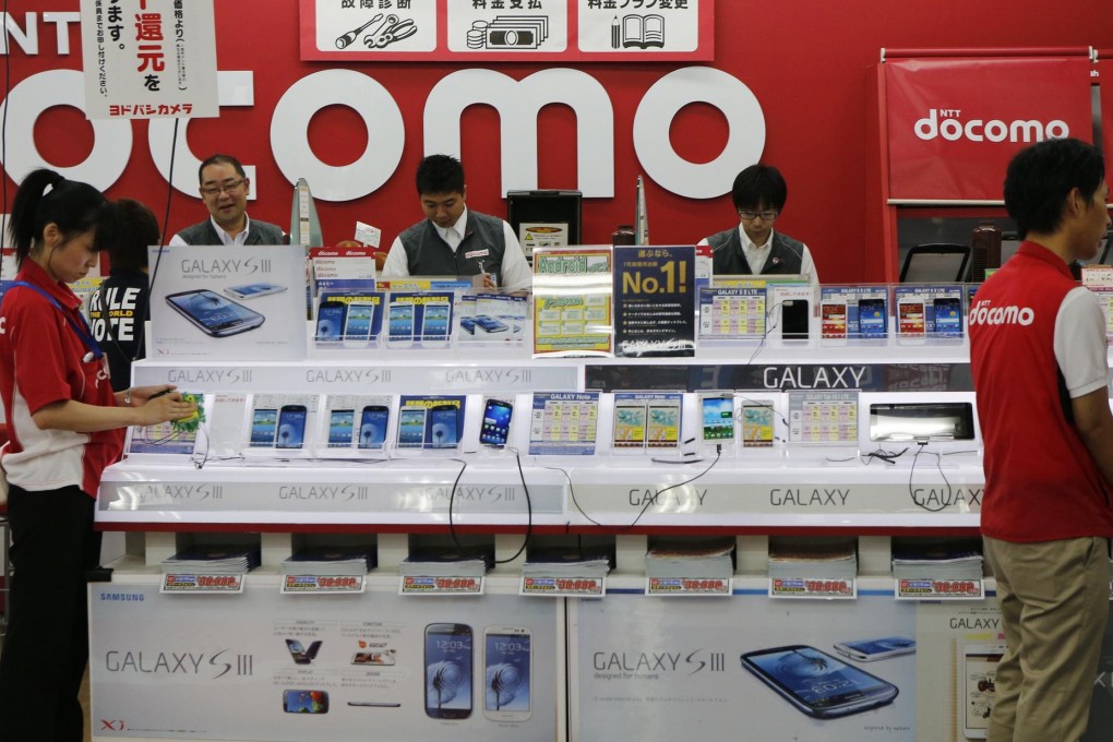 NTT DoCoMo has picked smartphone models for its winter campaign, fuelling a consolidation in the handset sector. Photo: Reuters