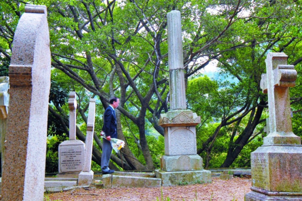 Albert Yeung at the grave of his great-uncle in the Happy Valley cemetery. Photos: Dustin Shum; Dickson Lee; K.Y. Cheng; SCMP Pictures; Golden Scene