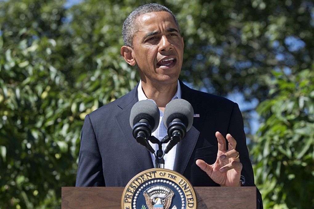 President Barack Obama makes a statement to the media regarding events in Egypt, from his vacation home in Martha's Vineyard. Photo: AP