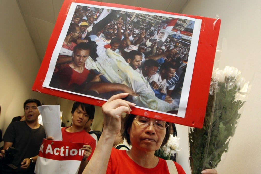 Protesters call for action yesterday. Photo: Sam Tsang