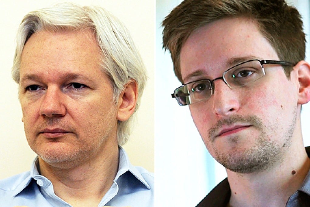 Julian Assange and Edward Snowden. Photos: AFP and Reuters