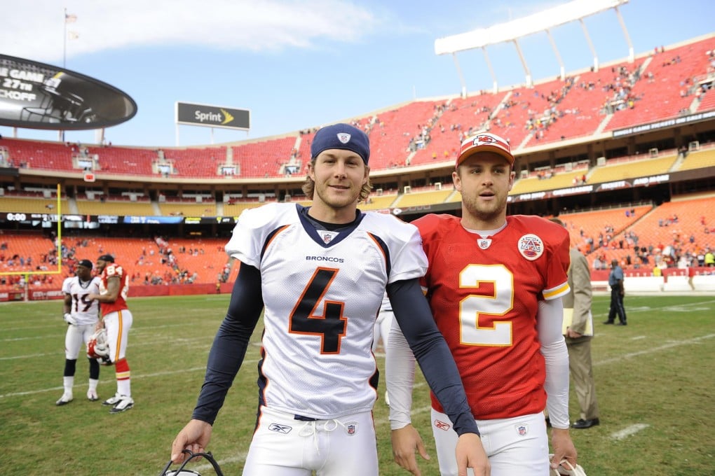 Broncos punter Britton Colquitt and his brother Dustin of the Chiefs are being well rewarded for maintaining a family tradition. Photo: AP