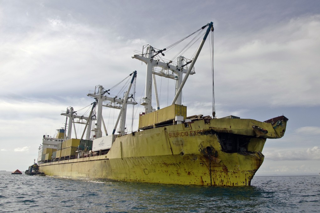 Cargo vessel MV Sulpicio Express 7 collided with the ferry MV St. Thomas Aquinas 1 in Cebu Province, Philippines. Photo: Xinhua